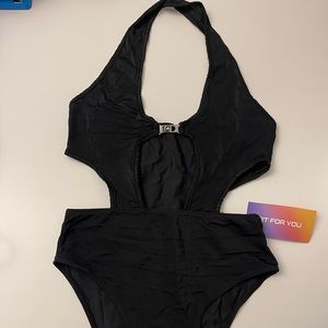 SHEIN Black cutout bodysuit